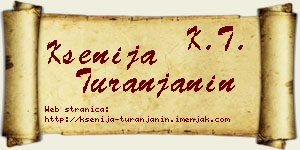 Ksenija Turanjanin vizit kartica